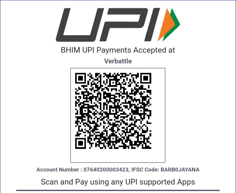 Verbattle Bank of Baroda QR code