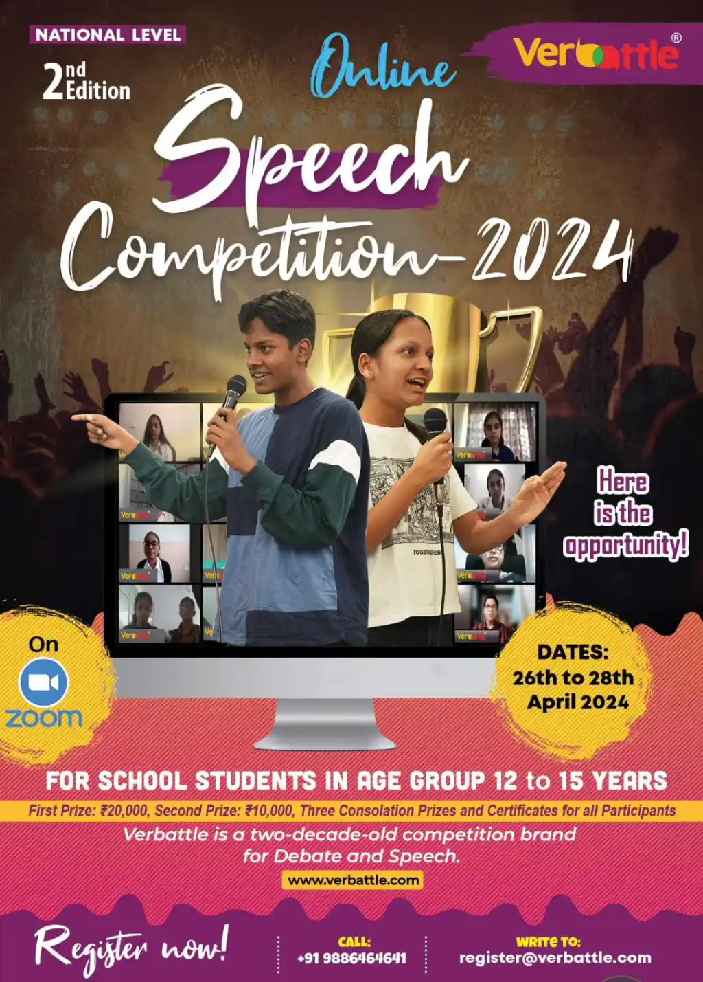 Verbattle speech competition poster 2024