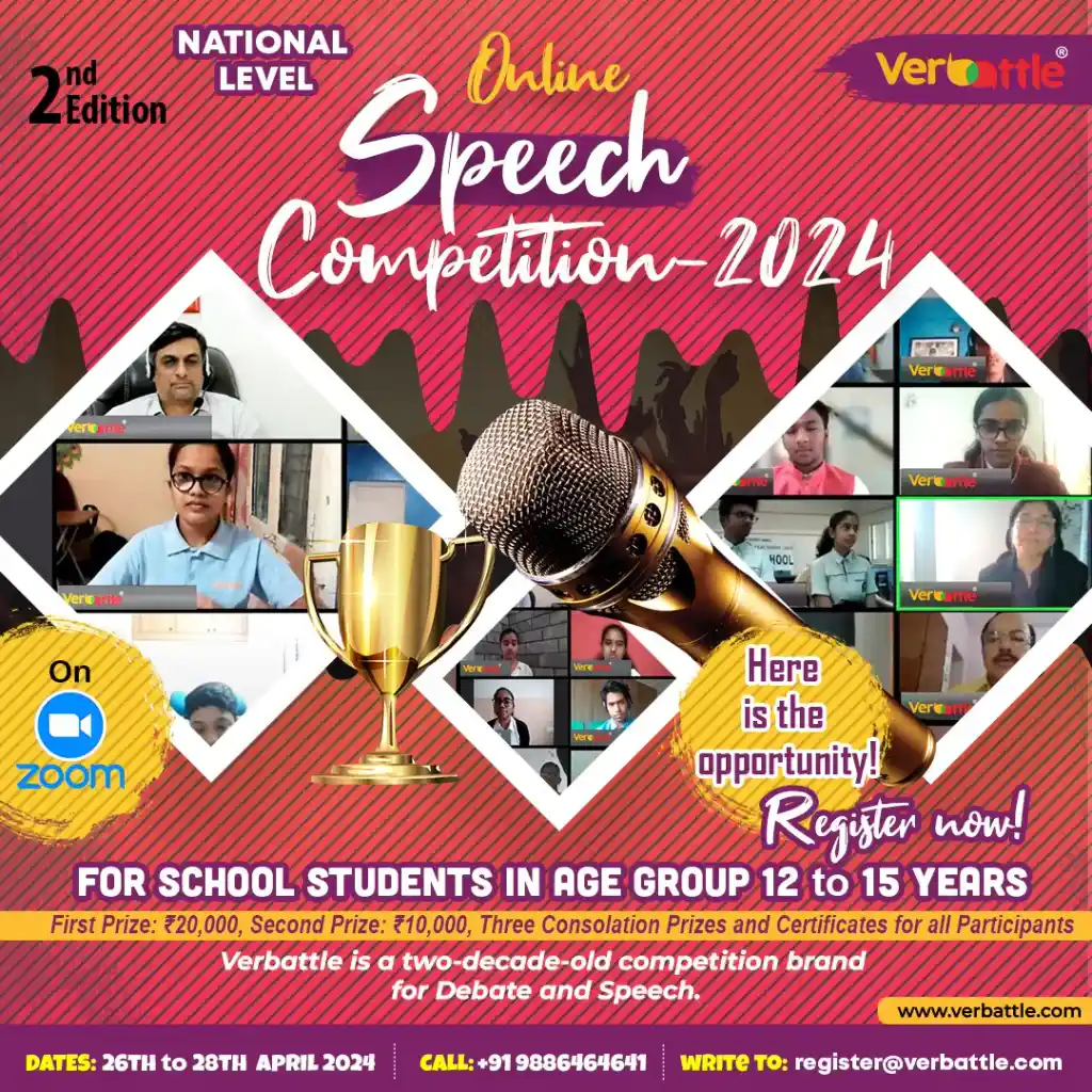 Verbattle speech competition poster 2024